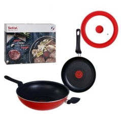 테팔 스타트 앤 쿡 프리미엄 프라이팬 24cm 궁중팬30cm 멀티뚜껑 레드