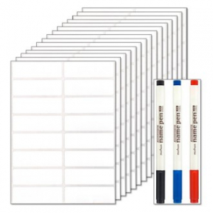 라벨 방수 스티커 정리 라벨지 네임펜 세트 (240개+네임펜3색)