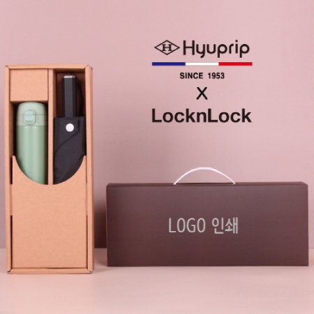 협립 3단60 슈퍼 젠틀맨 고밀도 수동식 우산 + 락앤락 슬림핏 원터치 400ml 텀블러세트 #2