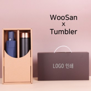 가르시아 3단 모던 완전 자동우산 + 로나 이중진공 500ml 텀블러세트