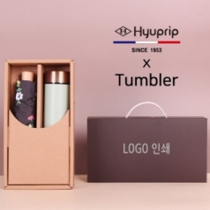 협립 3단 초미니 암막 플라워즈 수동 양우산+로나 이중진공 500ml 텀블러세트
