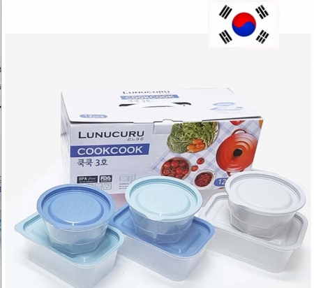 루누쿠르 쿡쿡 3호 12p 6조세트 국내산 밀폐용기 비스프리 #3