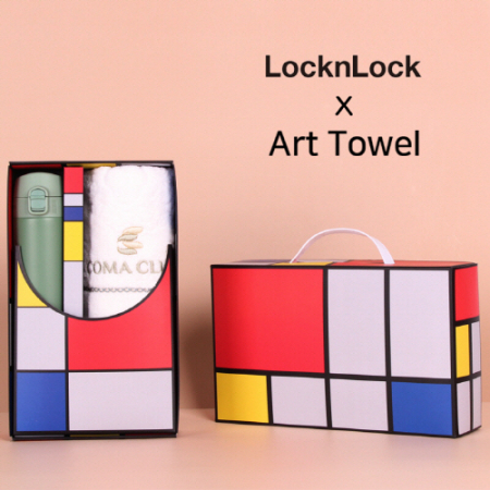 락앤락 슬림핏 원터치 텀블러 400ml + 코마클럽 페르시아 세면타올 세트 #2