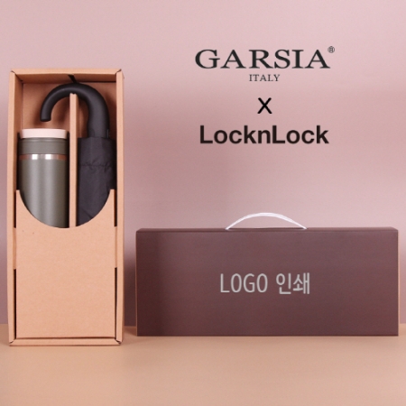 가르시아 3단 블랙 곡자손 완전 자동우산+락앤락 뉴메트로 투웨이 텀블러세트 #2