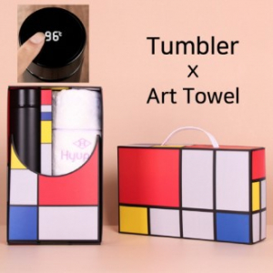 아트세트 스마트온도계 500ml 텀블러 + 협립 눈꽃 폴딩 타올세트