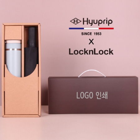 협립 3단60 슈퍼TEN(10K) 포뮬러 타이어 고밀도 완전 자동우산+락앤락 뉴메트로 투웨이 텀블러세트 #2