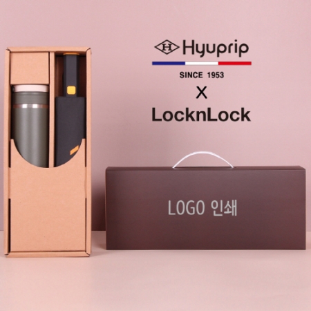 협립 3단60 슈퍼TEN(10K) 컨테이너 완전 자동우산+락앤락 뉴메트로 투웨이 텀블러세트 #2