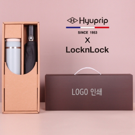 협립 3단 60 울트라고밀도(30데니어) 레자손 완전 자동우산+락앤락 뉴메트로 투웨이 텀블러세트 #2