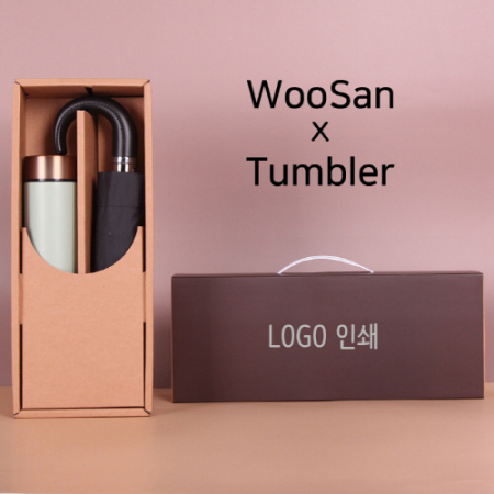 가르시아 3단 레자곡자손 완전 자동우산+로나 이중진공 500ml 텀블러세트 #2