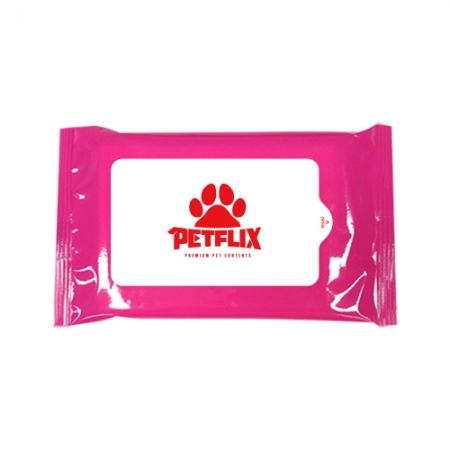 홍보 물티슈 진분홍 20매 #2