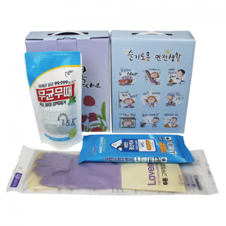 무균무때 욕실용 세정제 + 청소박사 + 투톤 고무장갑 3종 세트 #2