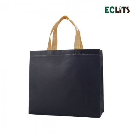 단색 코팅 부직포 가방 네이비 [ 소 / 31 x 28 x 11cm ] #2