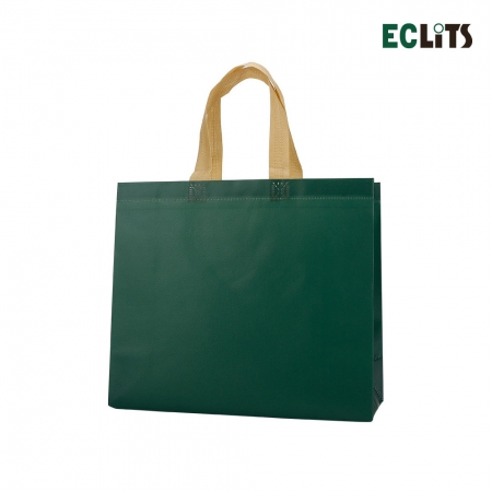 단색 코팅 부직포 가방 그린 [ 대 / 44 x 33 x 11cm ] #2