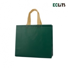 단색 코팅 부직포 가방 그린 [ 대 / 44 x 33 x 11cm ]