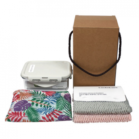 락앤락 밀폐용기 + 락앤락 망사수세미 + 접이식 장바구니 3종 세트 #2