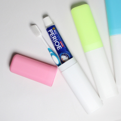 양치컵케이스+ 페리오치약+보들모칫솔 휴대용 양치세트 치약칫솔세트