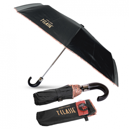 프리마클라쎄 3단 모던 바 완전자동 가죽핸들 곡자 우산 #4