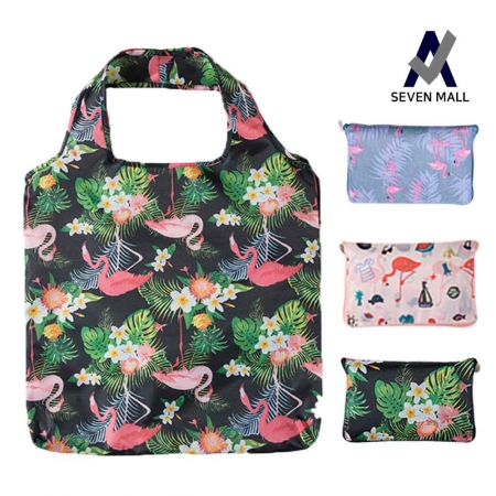 세븐몰 지퍼형 장바구니 플라밍고 세트 #2