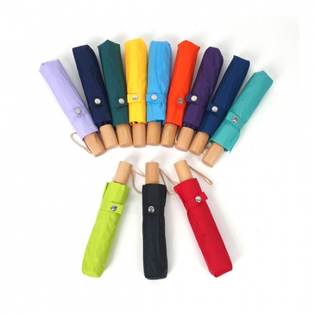 55 x 8k 폰지 연나무 손잡이 3단우산 #5