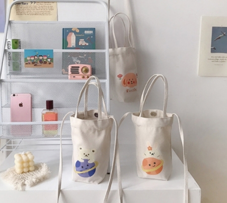 텀블러 에코백, 파우치, 텀블러 가방, 물통파우치, 물통가방, 물병 텀블러 학생 초등학교 행사 학원 판촉물 #2