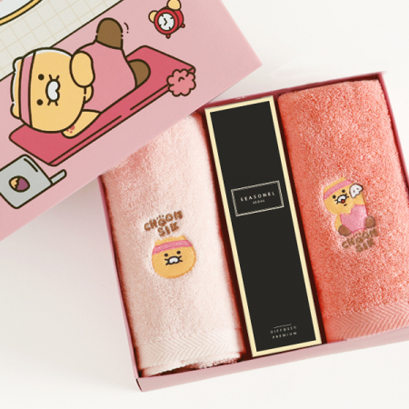 카카오 시즈넬 선물세트 디퓨저 50ml 플레인+카카오 코마사 40수 타올2개 #3