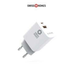 스위스콜스 고속충전기 SKPD-PPS25 PD PPS 지원 25W 2포트 초고속 아이폰 갤럭시 C타입