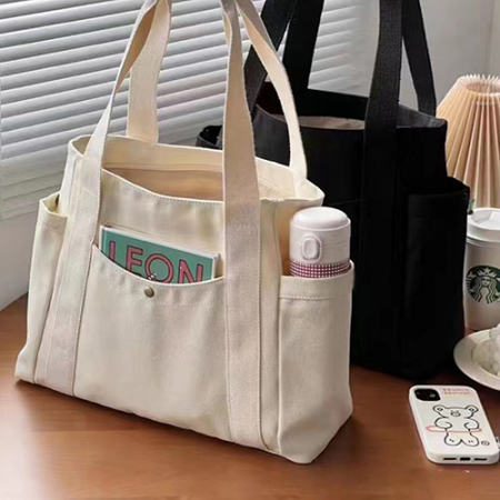 캔버스 에코백 사이즈 무지 똑딱이 // 두가지 색상 #3