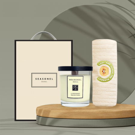 시즈넬 선물세트 소이캔들+카카오 모달 30수 타올 #2