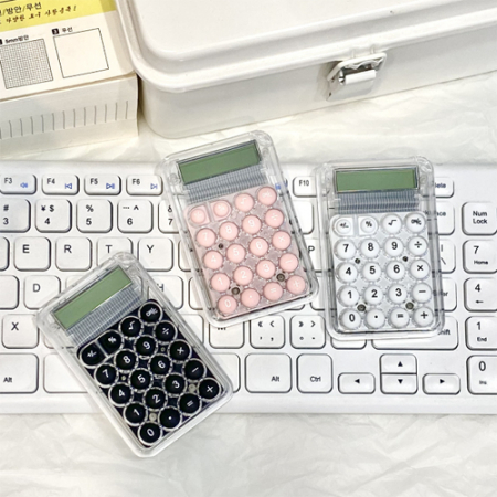 소형 투명 실리콘 버튼 계산기 005 #2