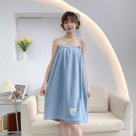 CI603 에코라이프 스타일리시 벨크로 양털 샤워가운, 목욕타올 80x140cm #2