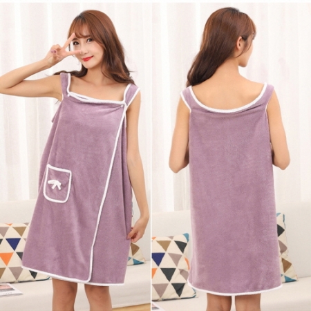 CI602 에코라이프 컬러펄 홈 스파 벨벳 두꺼운 스커트 목욕타올 #2