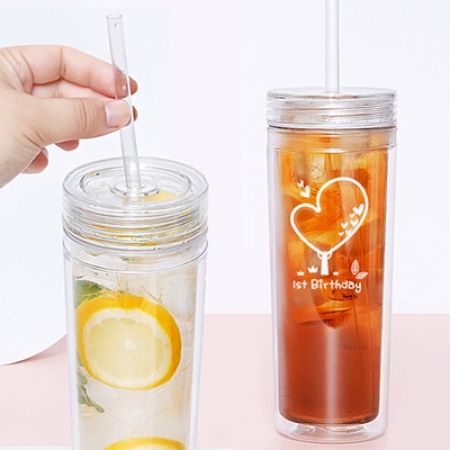 클린 빨대 뚜껑 리유저블 이중 텀블러 500ml / 냉온가능 #2