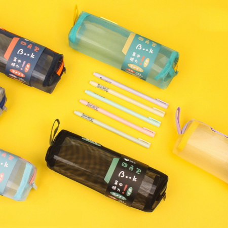 CI654 모던오피스 라이트 휴대용 메쉬 투명 펜파우치 필통 #2