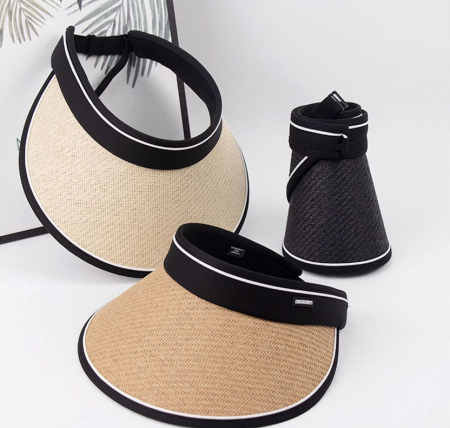 라탄 돌돌이 썬캡, 시원한 썬캡, 여름 여성모자, 여성썬캡 #2