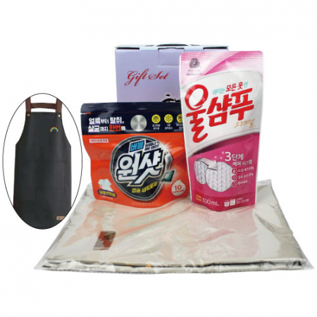 고급형 방수앞치마+울샴푸+원샷 캡슐세제 3종 #2