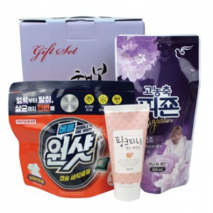 원샷 캡슐세제+피존 섬유유연제+과일나라 핸드에센스 3종세트