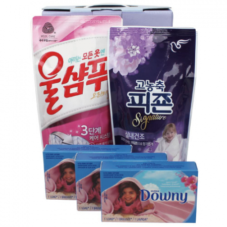 울샴푸+다우니 섬유유연제+피존 섬유유연제 세트 #2