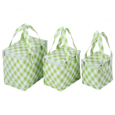 체크무늬 보냉가방(그린) #2