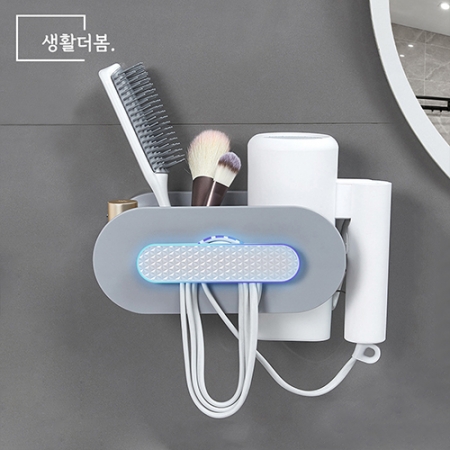 생활더봄 무타공 욕실 헤어드라이기 고데기 거치대 홀더 2 color #3