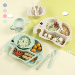 어린이 곡물 식판 유아 식기 키즈 어린이집 식판 세트 어린이 물컵 그릇 전자렌지 가능