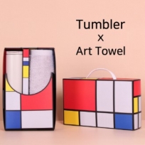 아트세트 벤스 텀블러 350ml+ 코마 40수 180 호텔 세면타올 세트