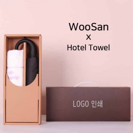 프리미엄 세트 가르시아 3단 블랙 곡자손 완전 자동우산 + 협립 눈꽃 폴딩 세면타올 세트 #2