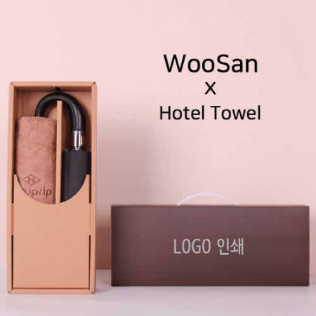 프리미엄 세트 가르시아 3단 60 레자 곡자손 완전 자동우산 + 협립 호텔 코마 40수 180 세면타올 세트 #2