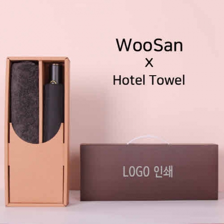 프리미엄 세트 가르시아 3단 60 10K 초고밀도 완전 자동우산 + 코마 40수 200 호텔 세면타올 세트 #2