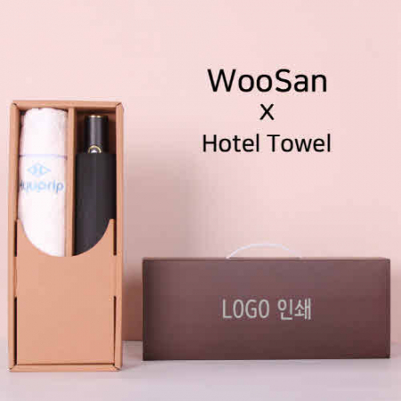 프리미엄세트 가르시아 3단60 10K 초고밀도 완전 자동우산 + 협립 눈꽃 폴딩 세면타올 세트 #2