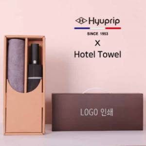 프리미엄 세트 협립 3단 60 슈퍼 거꾸로 완전 자동우산 + 뱀부 170 호텔 세면타올 세트