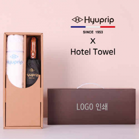 프리미엄 세트 협립 3단 70 완전 자동우산 + 협립 눈꽃 폴딩 세면타올 세트 #2
