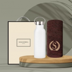 시즈넬 선물세트 슬림 진공 텀블러 500+송월 S클래스 타올190g