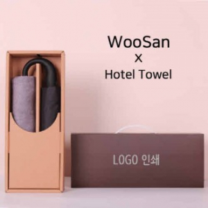 프리미엄 세트 가르시아 3단 블랙 곡자손 완전 자동우산 + 뱀부 170 호텔 세면타올 세트