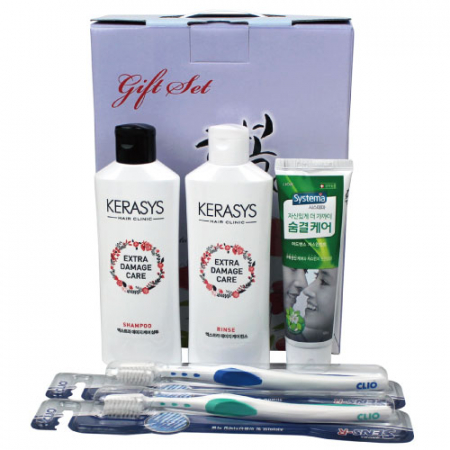 크리오 미세모 칫솔+시스테마 치약+케라시스 샴푸+케라시스 린스 케이스 선택 #2
